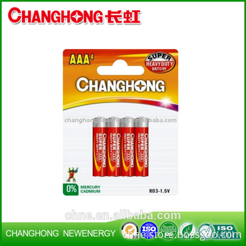 Super Heavy Duty Battery Carbon zinc battery R03 AAA UM4